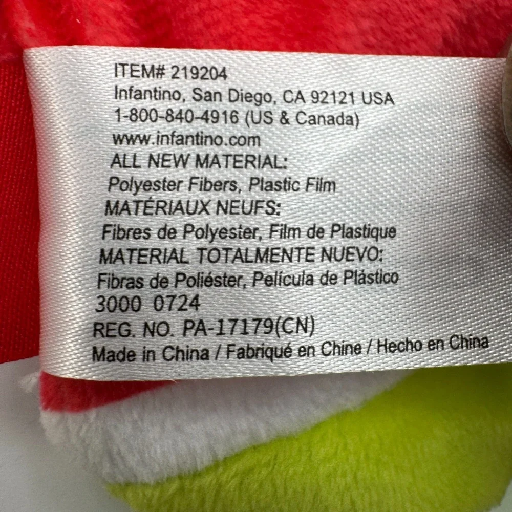 Infantino Grinch‎ Activity Pal Plush Clip On Baby Toy Christmas NEW